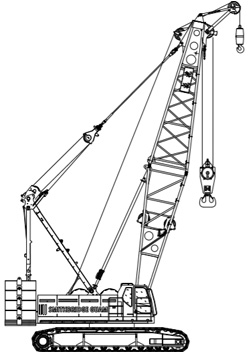 150T Fushun QUY150C Lattice Boom Crawler